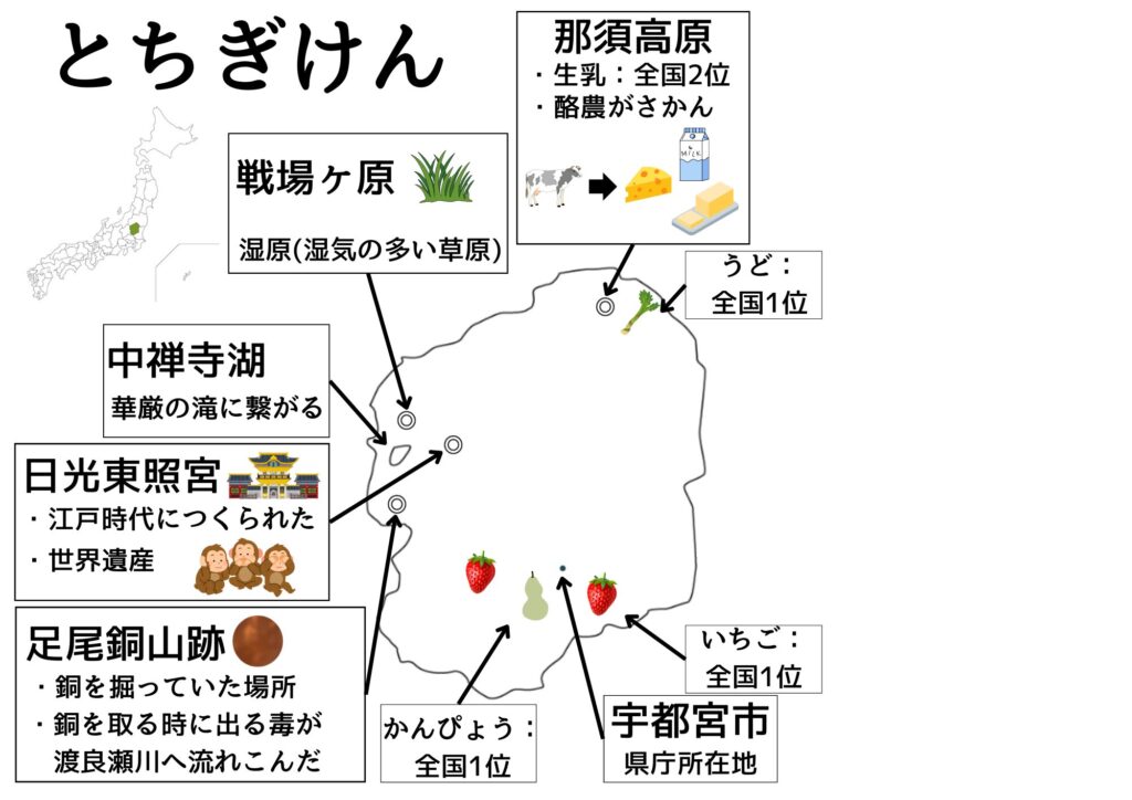 幼児向けの手作り栃木県旅行のしおり