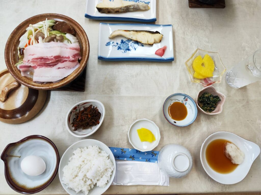 民宿弁天橋の夕食