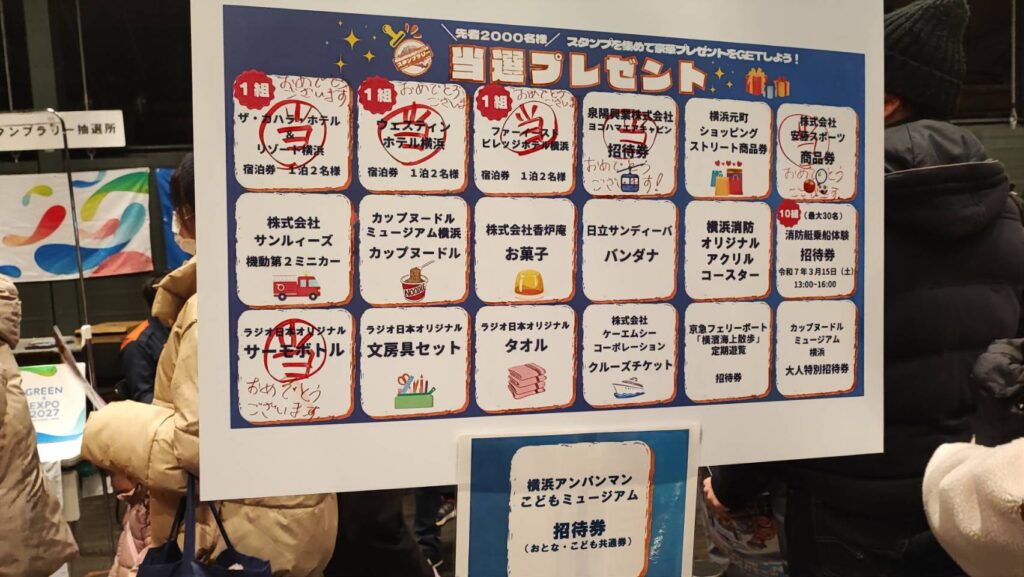 横浜消防出初式2025のスタンプラリーの商品