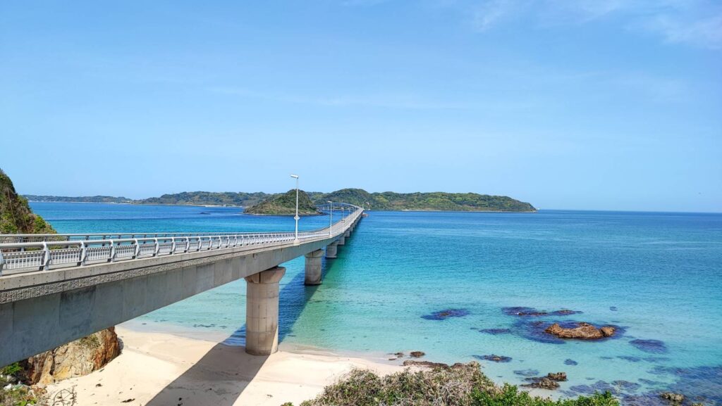 海士ヶ瀬公園から撮影した角島大橋