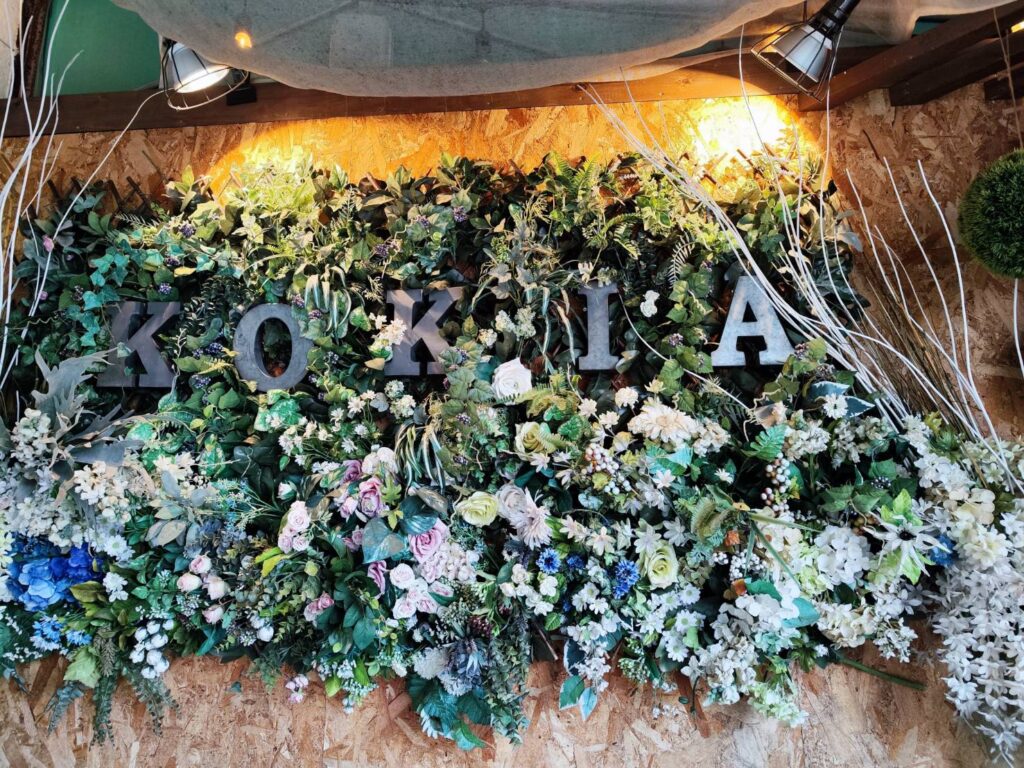 花cafe kokiaの看板