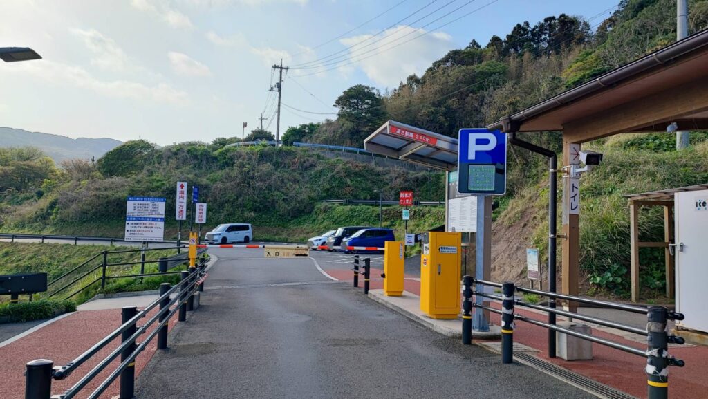 元乃隅神社の第1駐車場