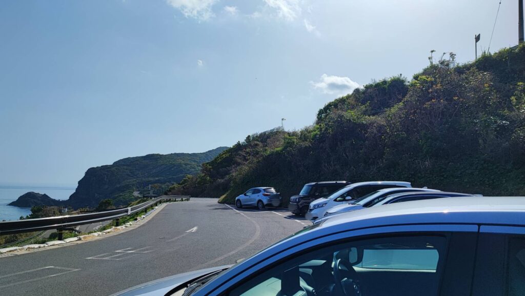 元乃隅神社の第1駐車場上側