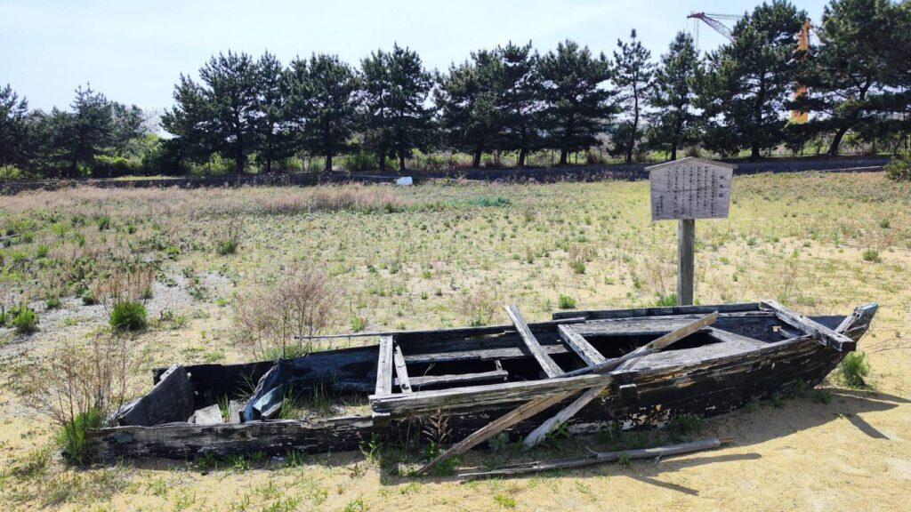 宮本武蔵が乗った巌流島にある伝馬船