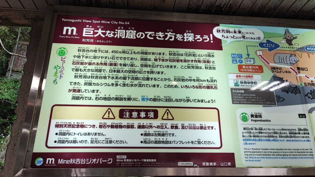 秋芳洞の形成過程の説明