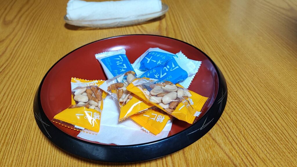 ホテル山内で用意されているお菓子