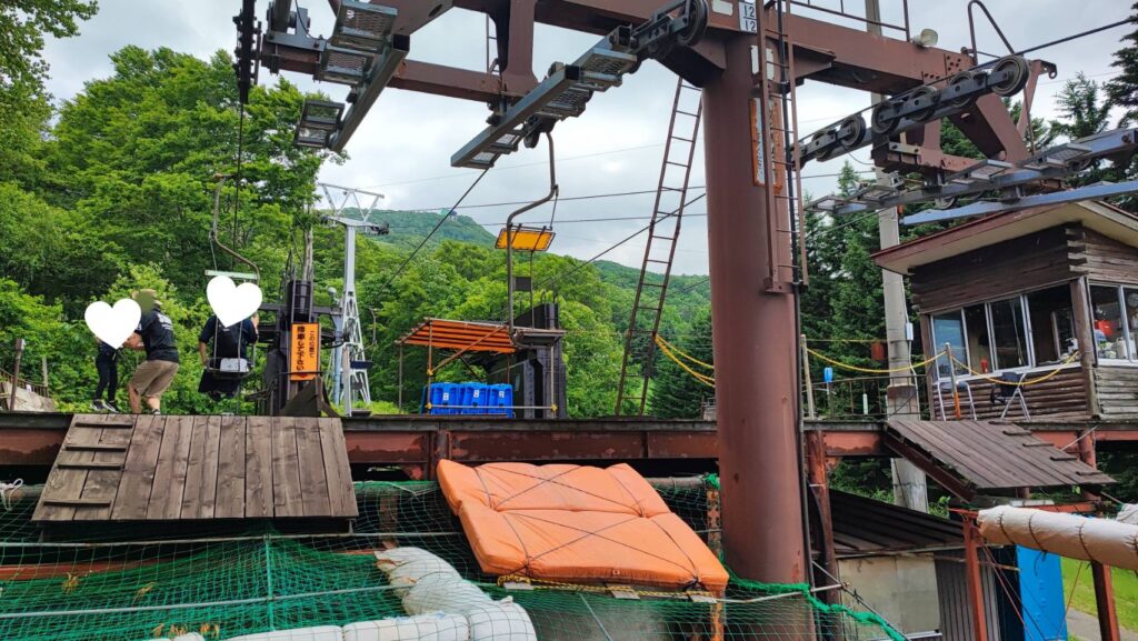 上の台ゲレンデのリフトの頂上