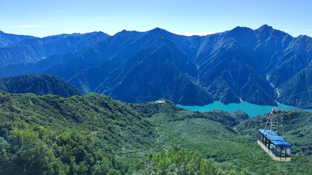 大観峰のテラスから見た景色